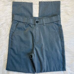 Plaid & Plain Slim Fit Dress Pants Grey Size 28/30